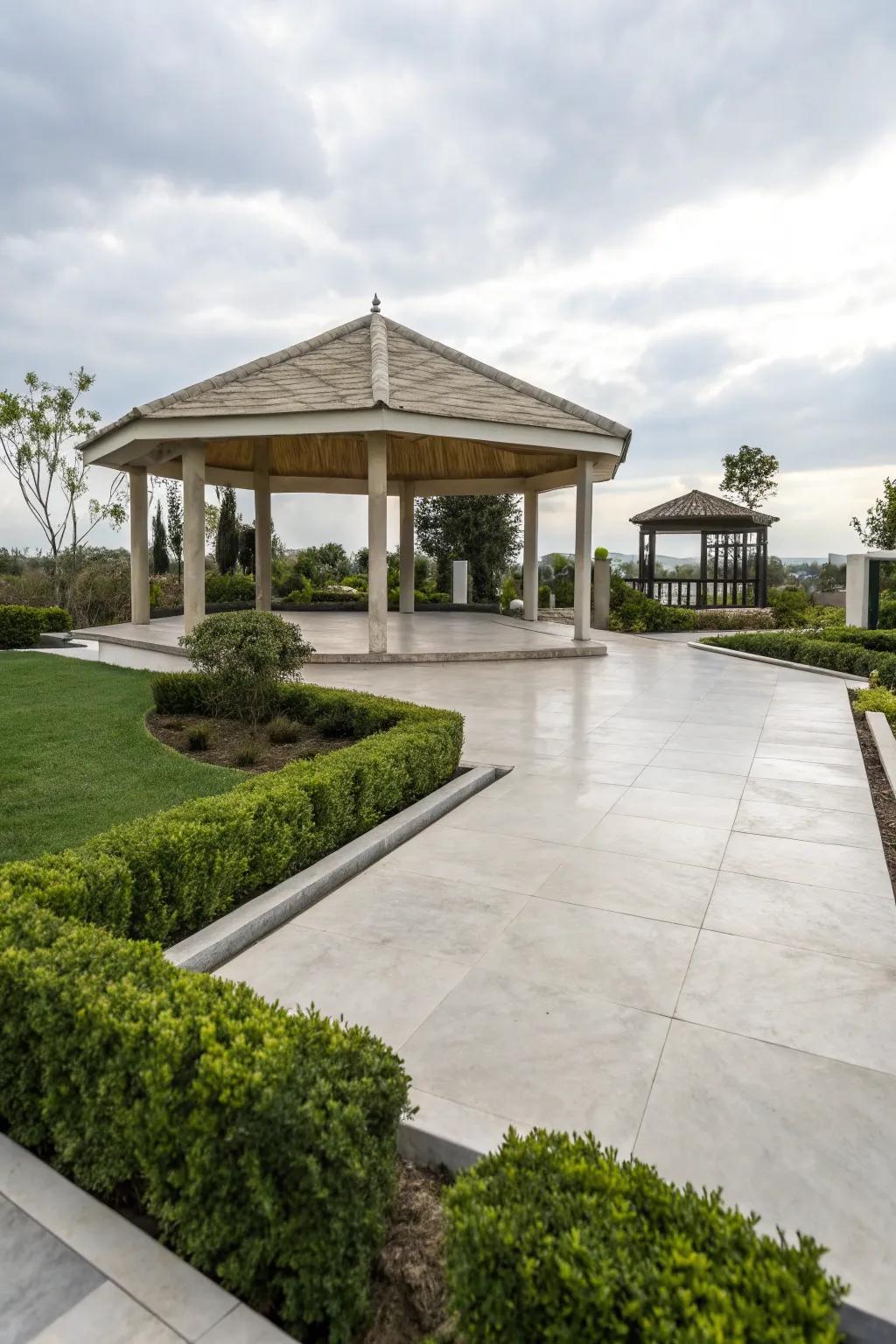 Realize modern sophistication through cast slab flooring.