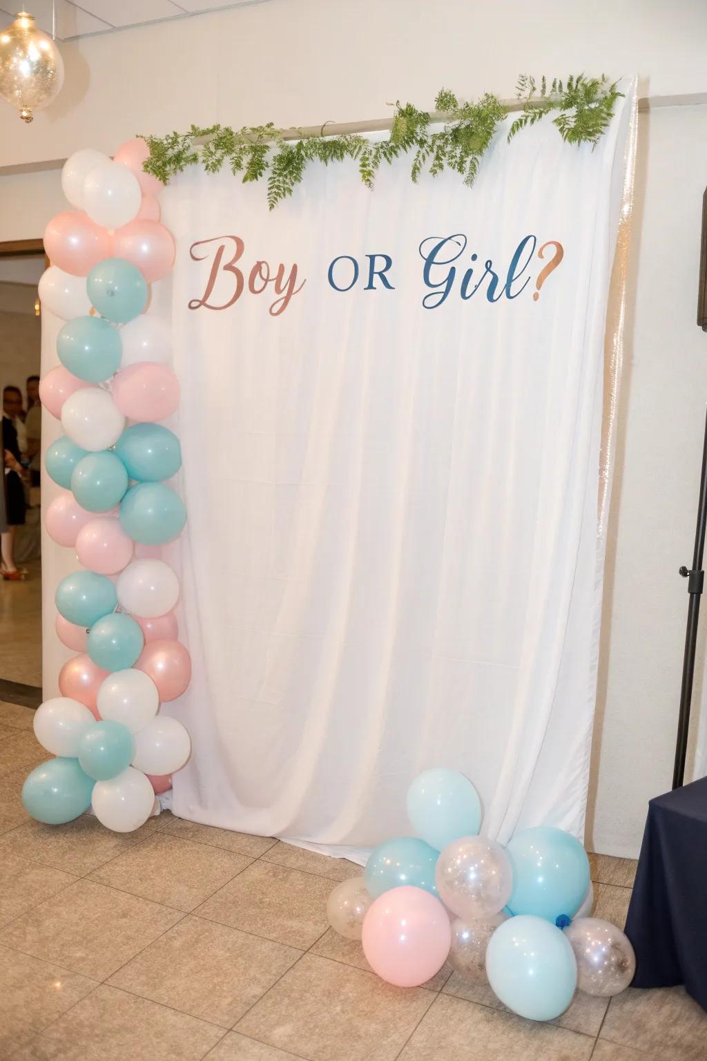 An amazing backdrop ensures unforgettable photos and becomes a main attraction at the event.
