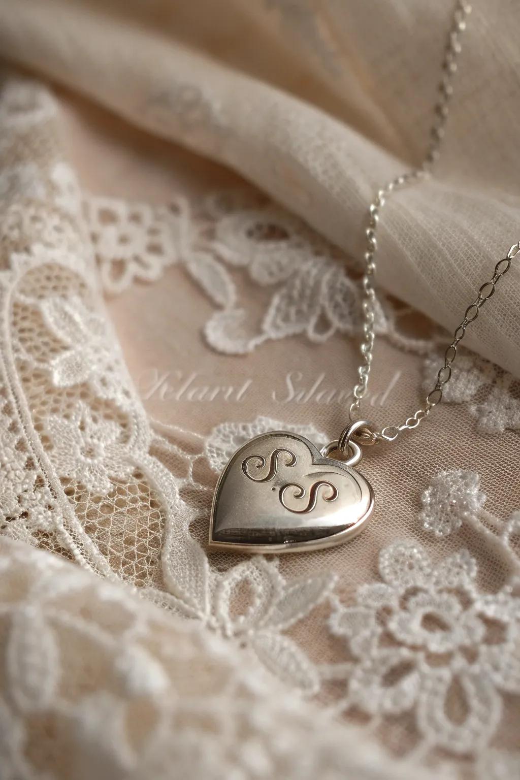 A cardiac-inspired charm necklace symbolizing undying affection.
