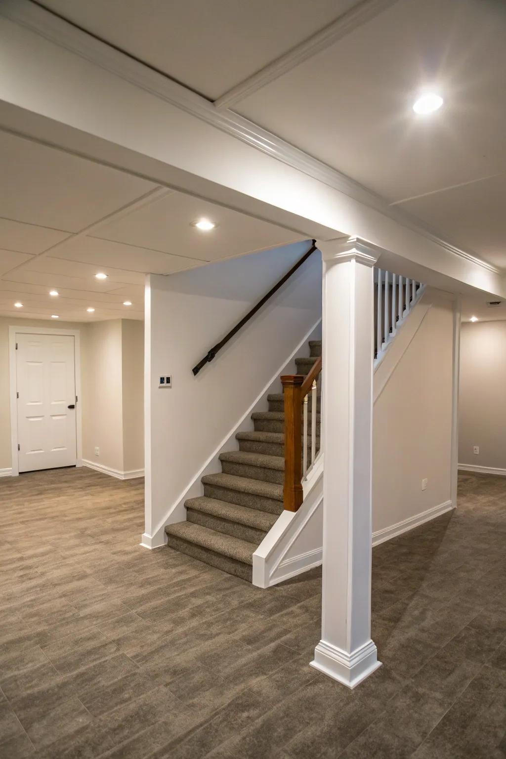 The minimalist design maintains an open and spacious atmosphere.
