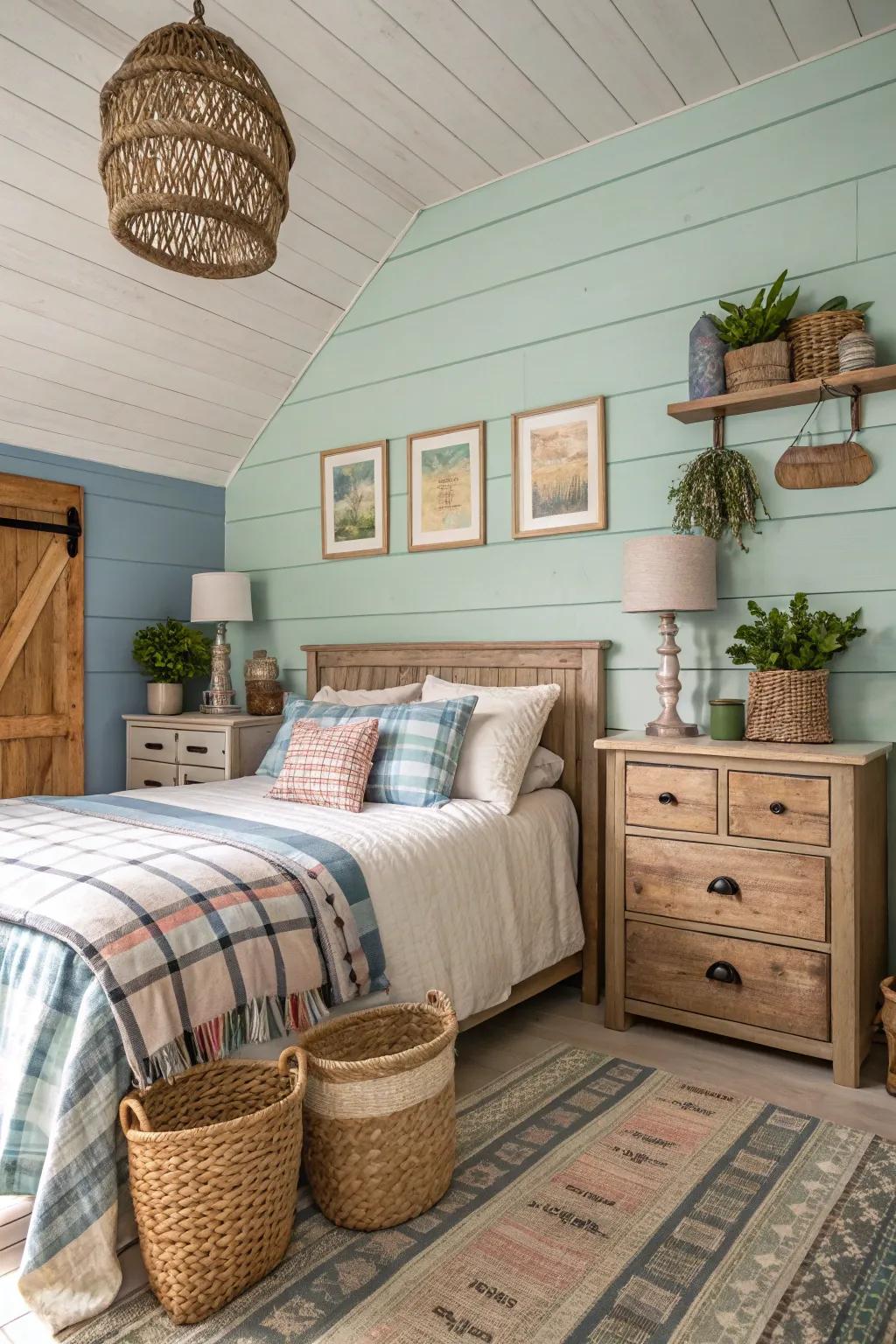 Evoke a comfortable atmosphere with contemporary shiplap paneling.