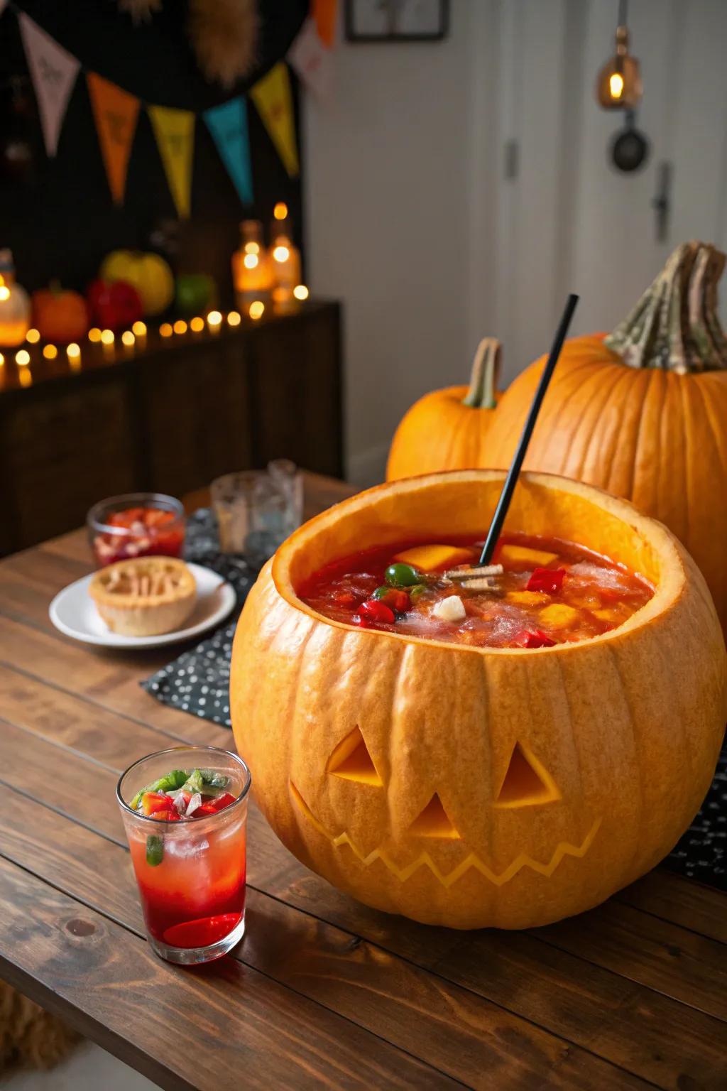 Serve your drinks with flair in a gourd beverage vessel.