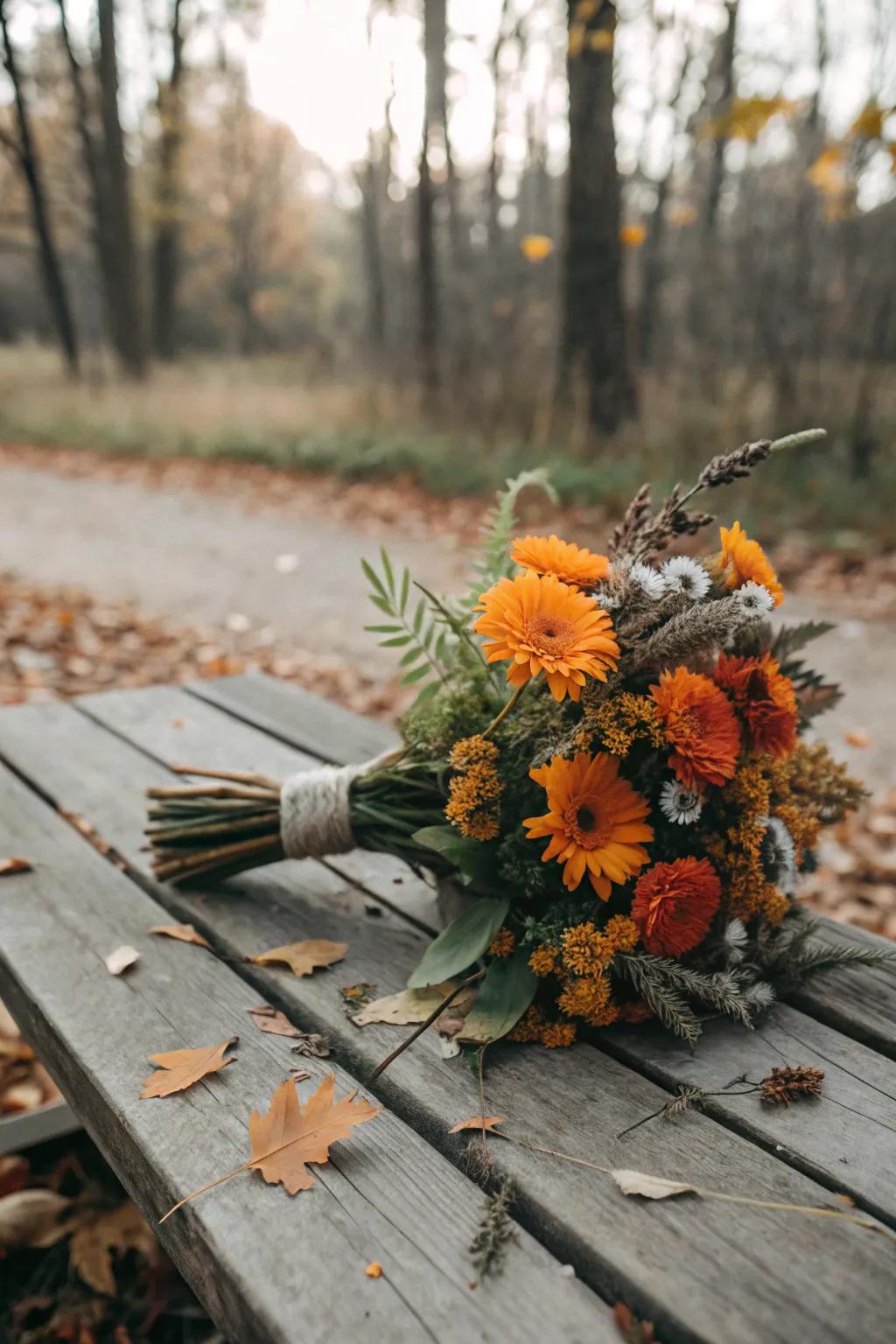 Wildflowers bestow a scintilla of untamed enchantment upon any Halloween nuptial celebration.
