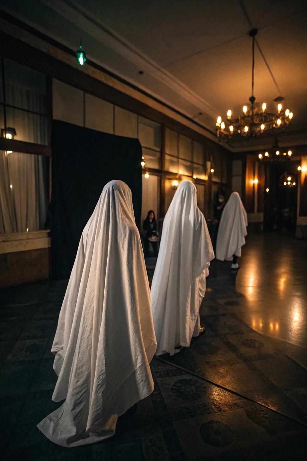 Spectral phantoms offer an ethereal element to your ghostly decorations.
