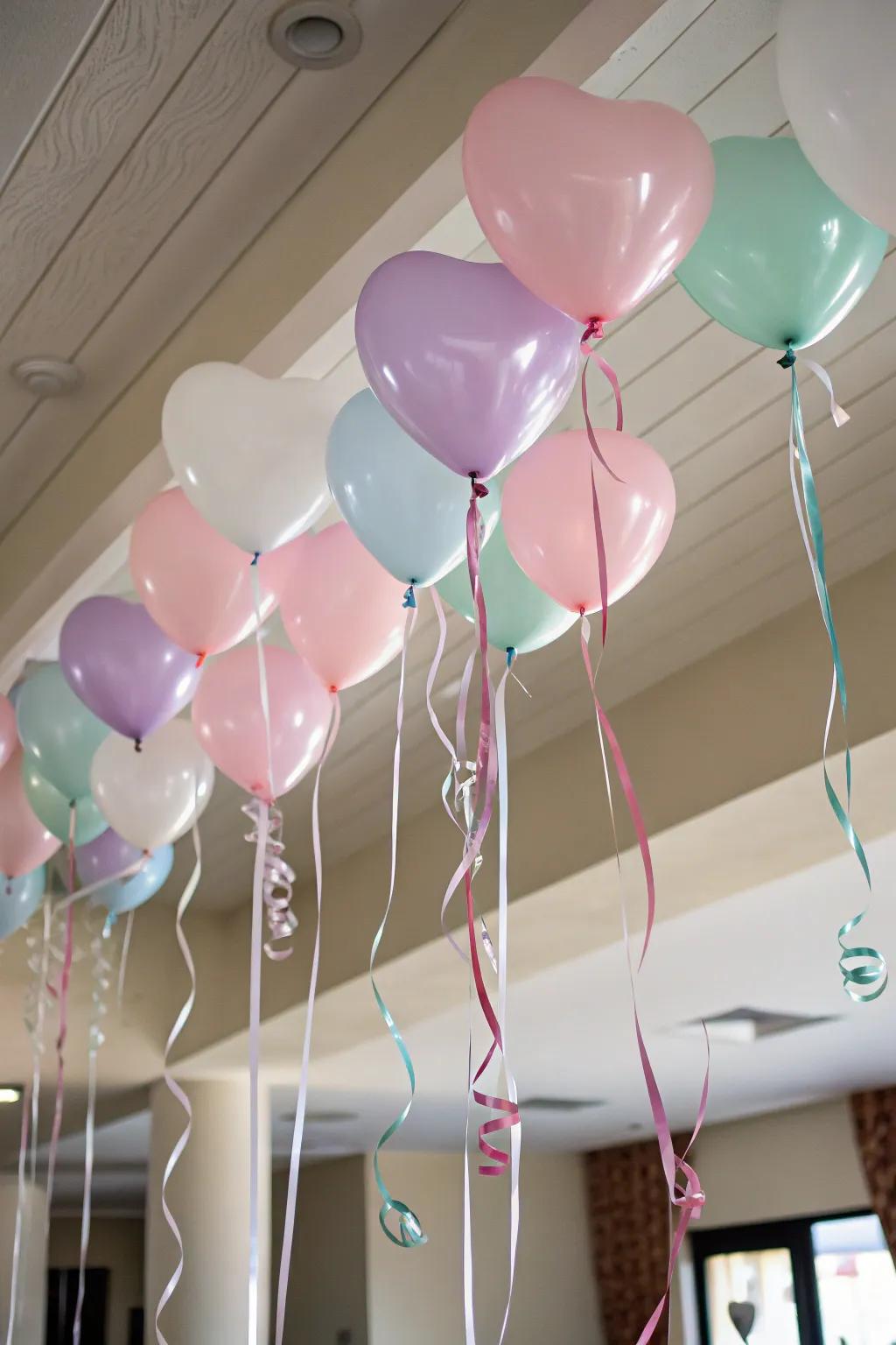 A magical ceiling display is made possible by soaring heart airbags.