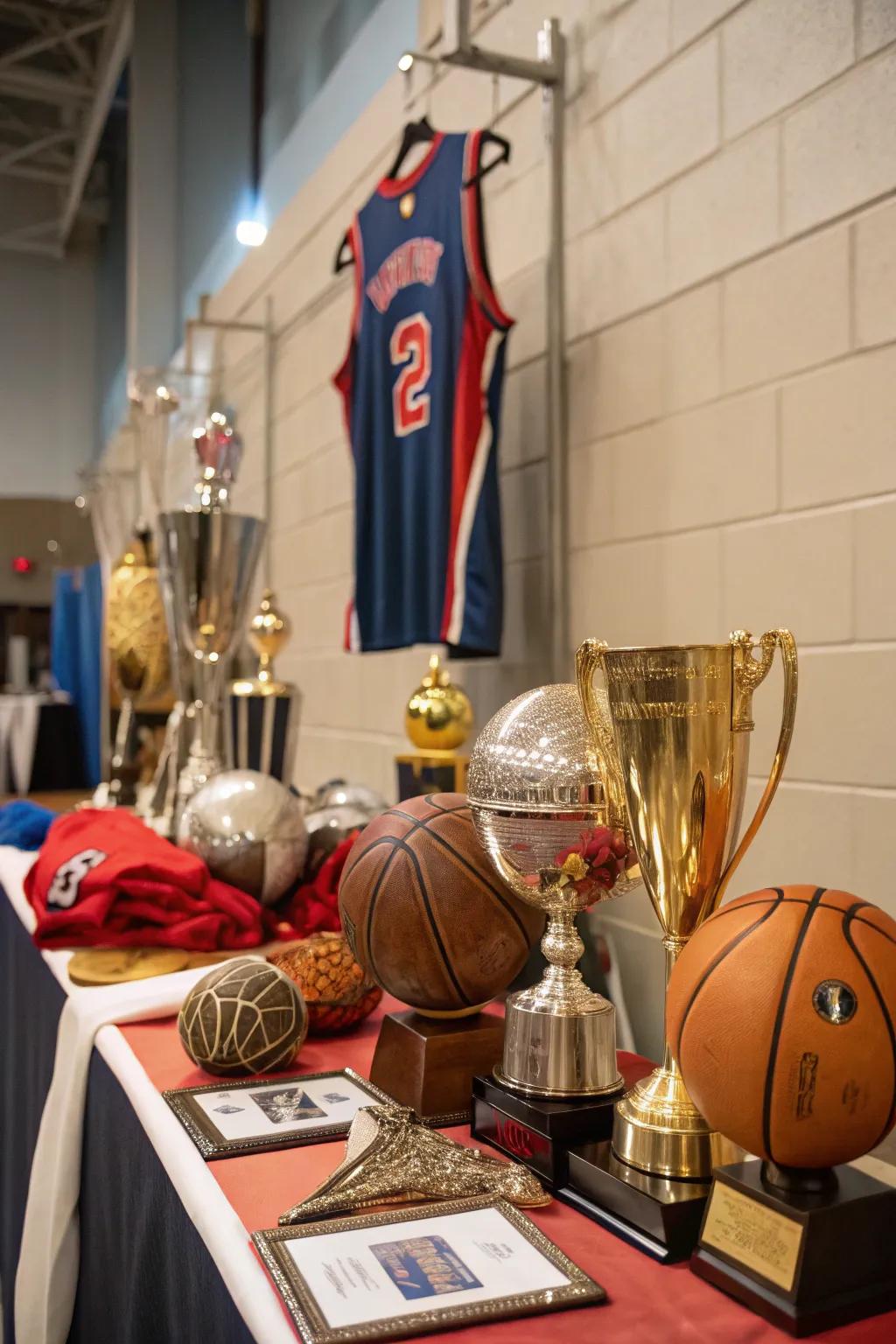 Personal mementos provide a heartfelt detail.