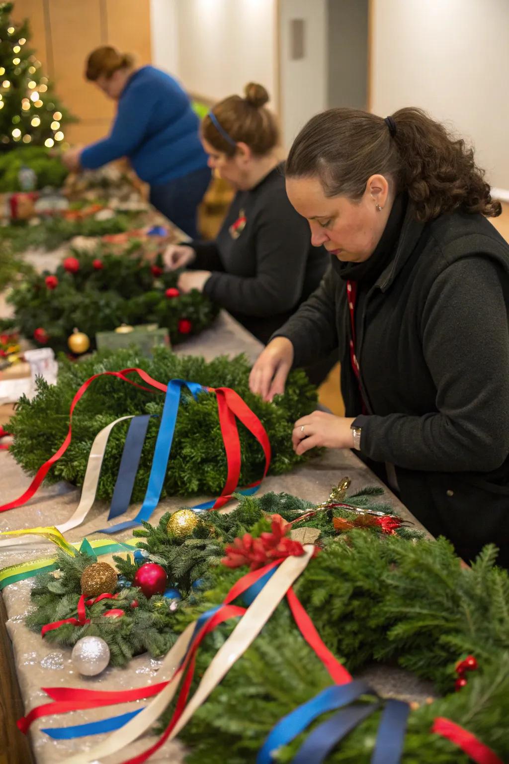 Get inventive together with friends at a greenery assembly.