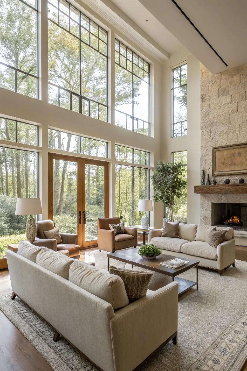 A radiant and expansive living space that's perfectly designed for relaxation.
