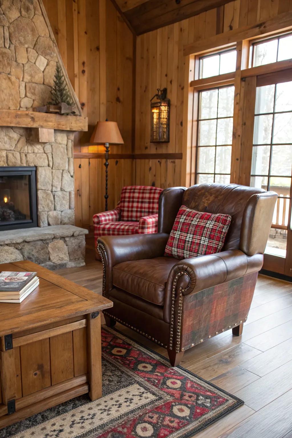 Rustic furniture combines coziness and style.