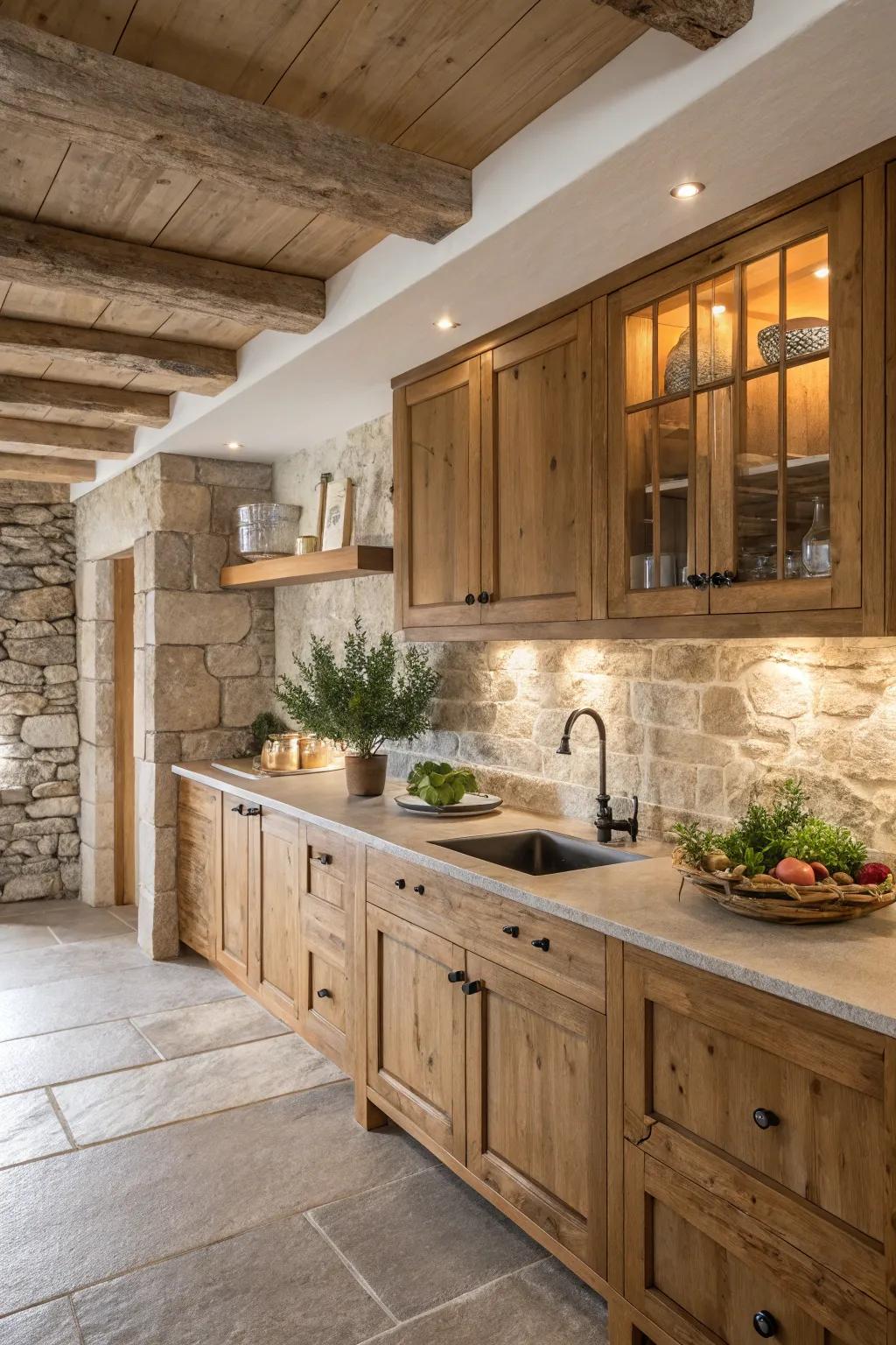 Organic materials bring in a sense of warmth and genuineness.