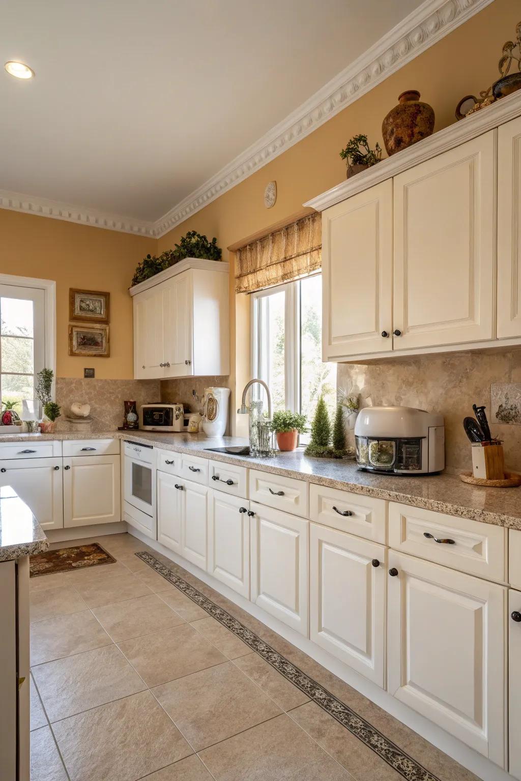 Hearty oat walls contribute depth and a pleasant feeling to your cooking area.