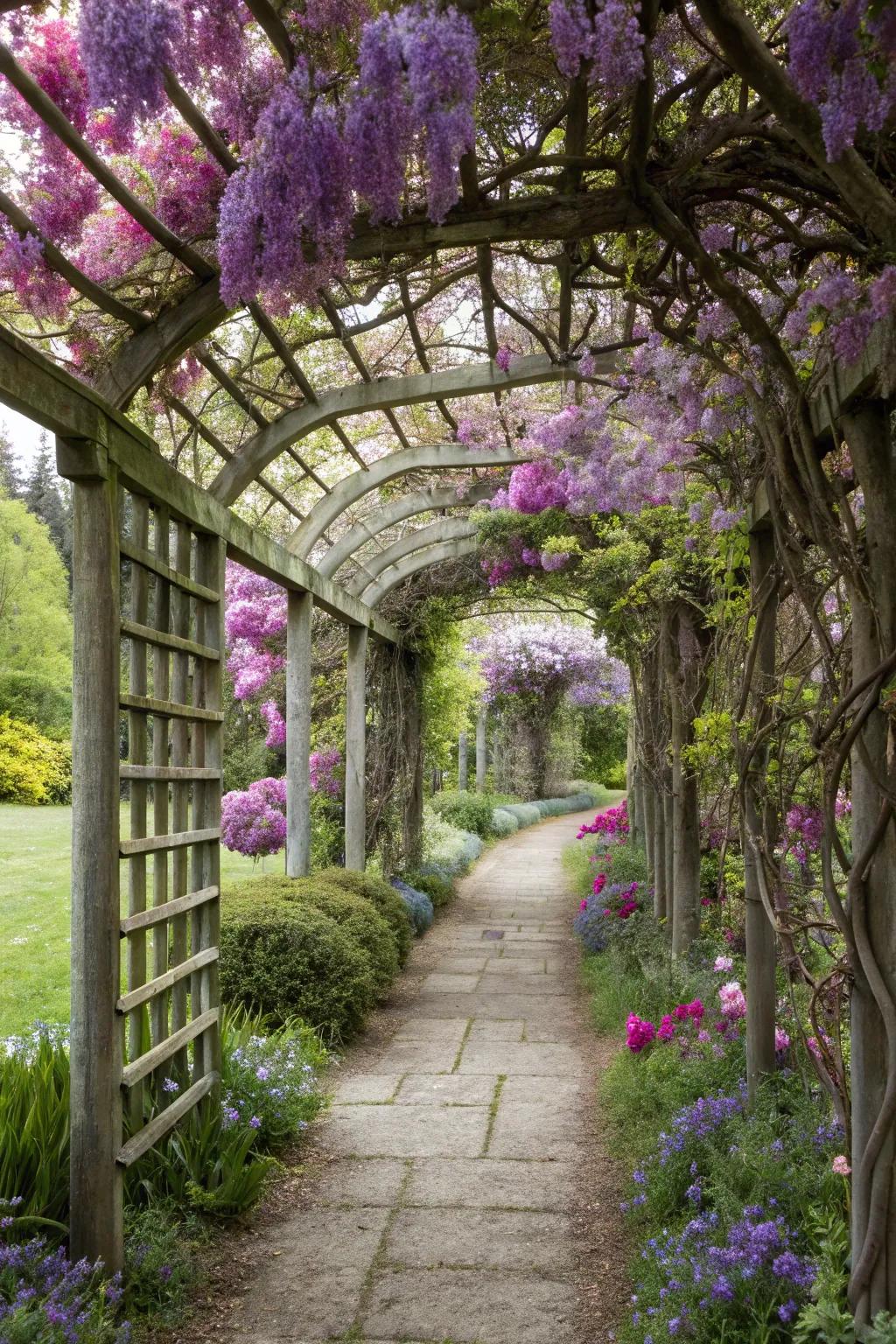 Forge a captivating entrance with a weave-draped archway.