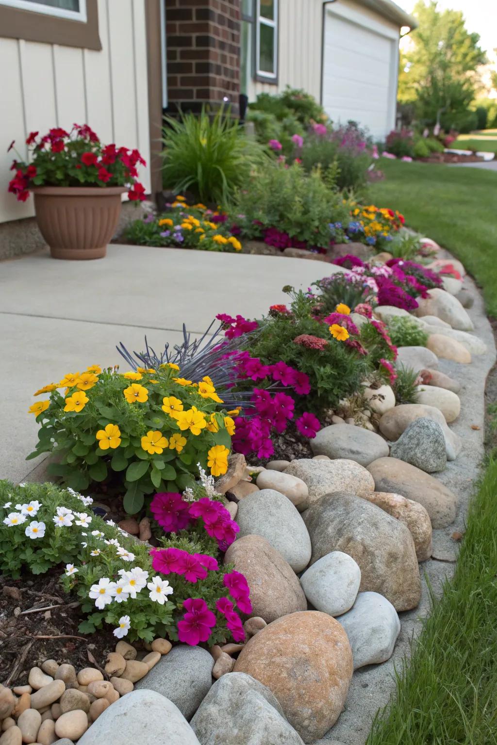 Stone gardens are pleasing to the eye and efficient.
