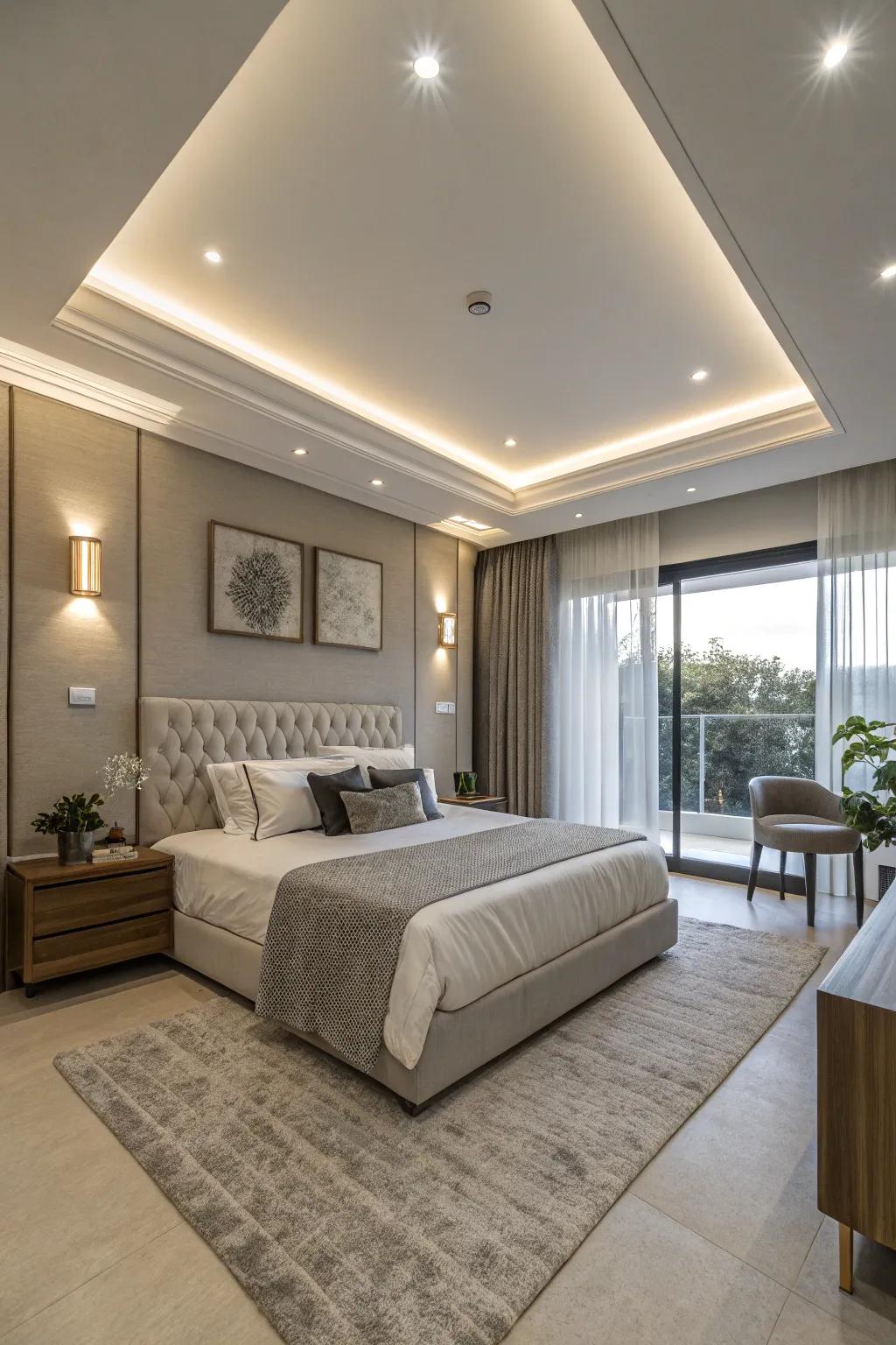 Understated recessed lighting achieving a modern, uncluttered look.