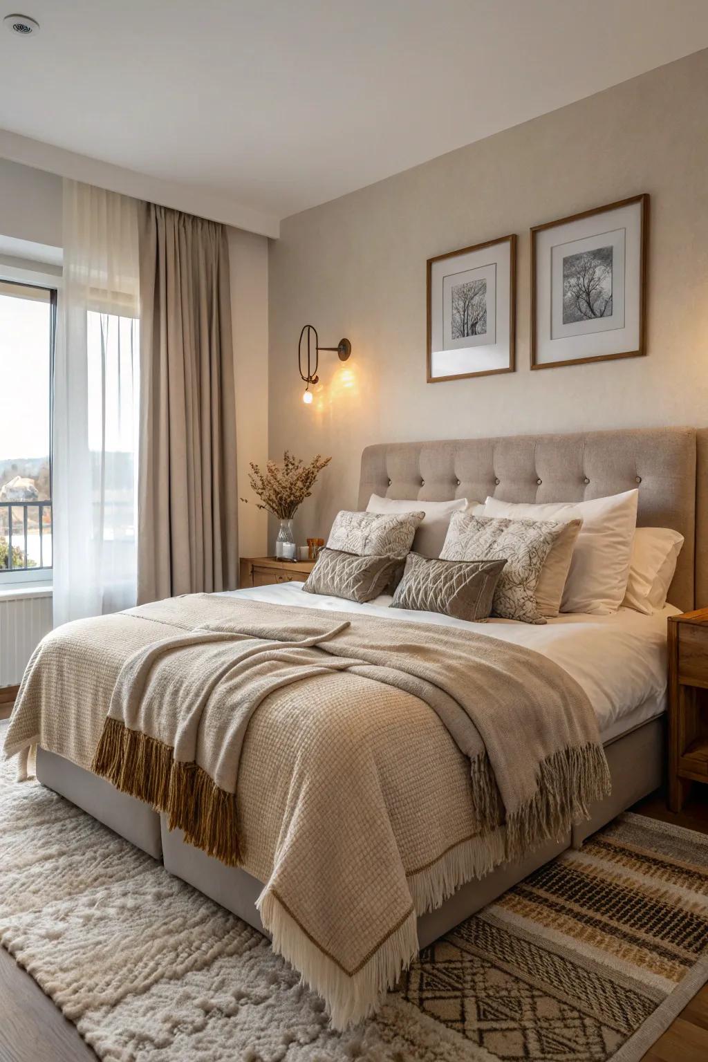 A welcoming bedroom designed for ultimate relaxation and comfort.