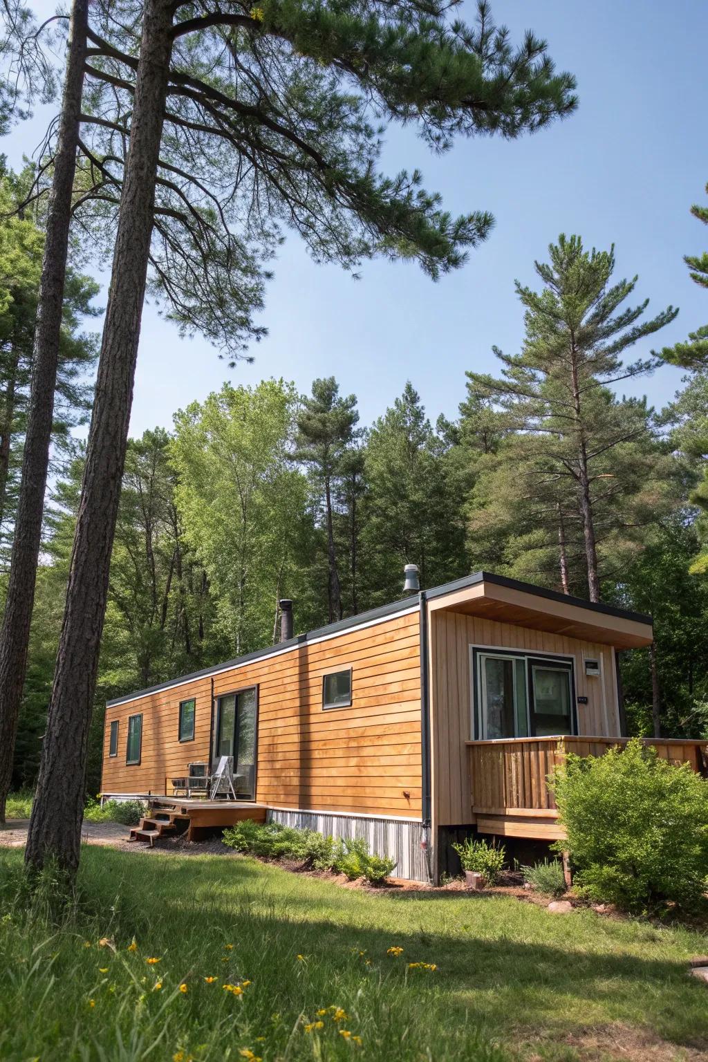 Embrace country elegance with wood paneling.