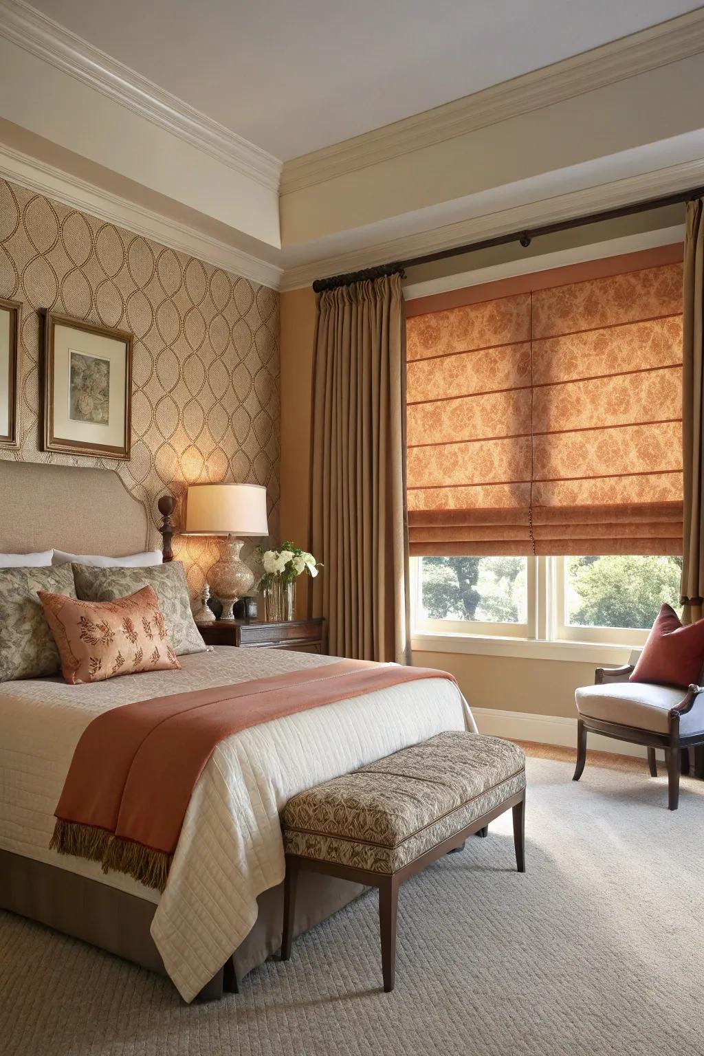 Graceful drapery panels lending a sophisticated touch