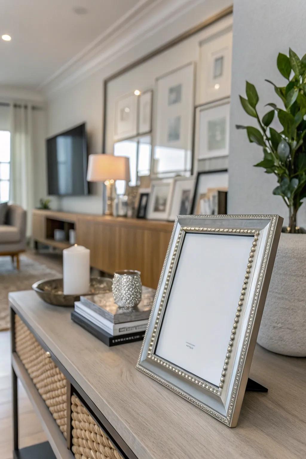 A minimalist metal frame enables your diploma to take the spotlight with simple grace.