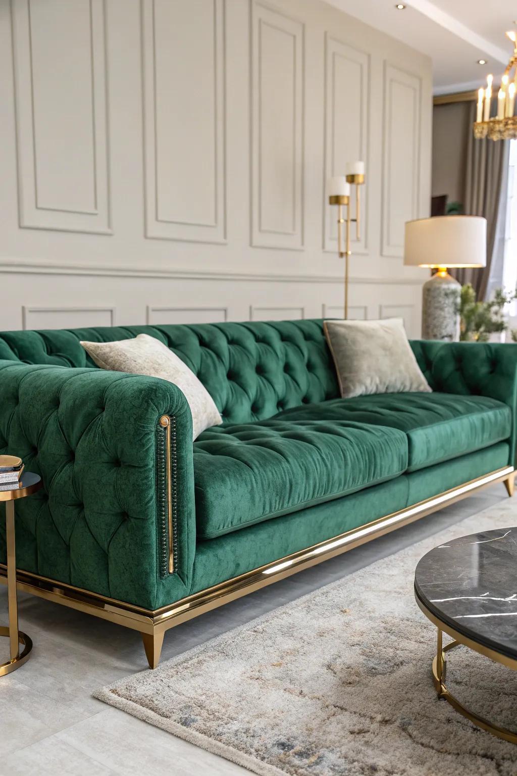 Opulent seating makes your area welcoming and cozy.