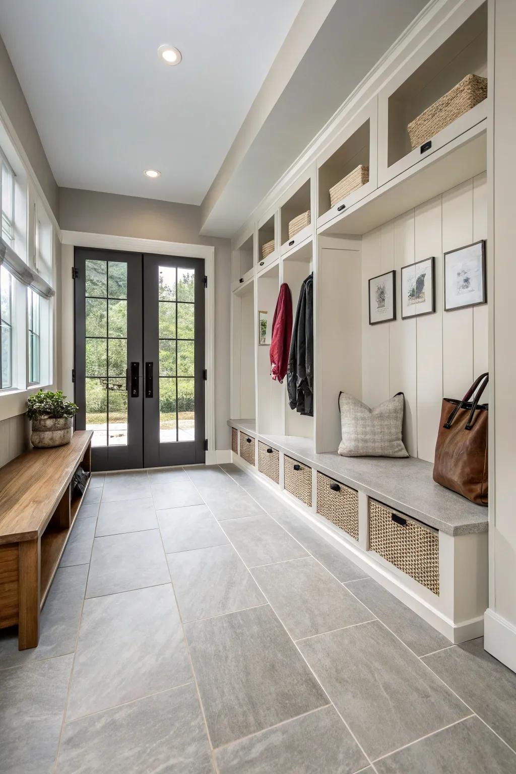Porcelain tiles deliver a polished, contemporary aesthetic with unparalleled sturdiness.