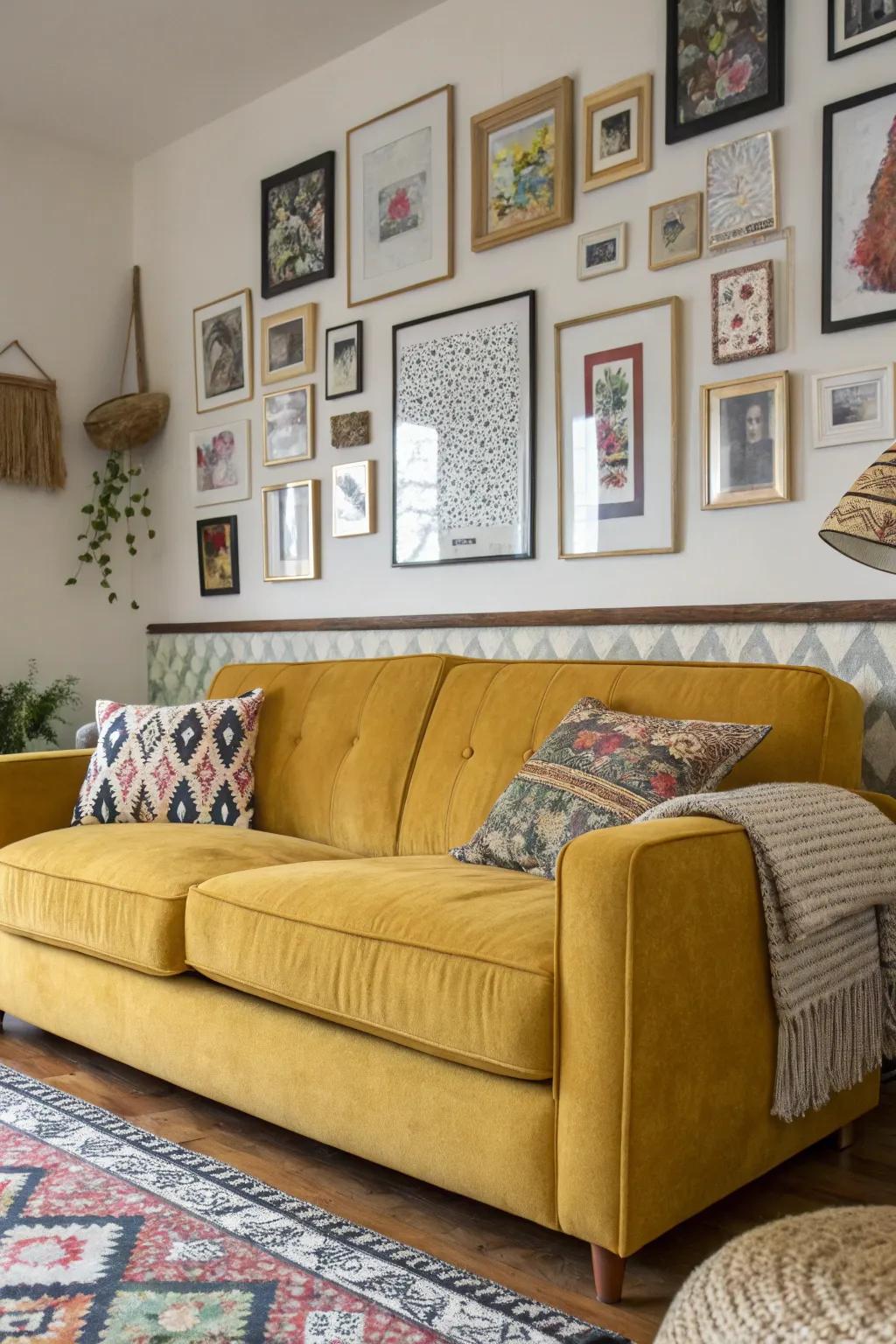 A thoughtfully arranged feature display introduces character and richness.
