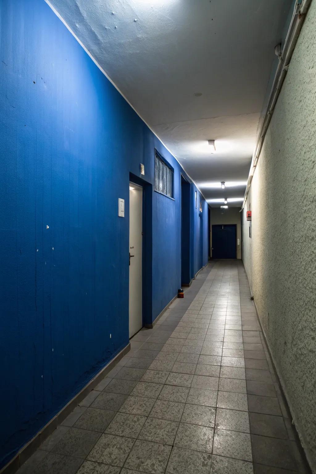 A bold feature wall is an excellent way to enrich your hallway with personality.