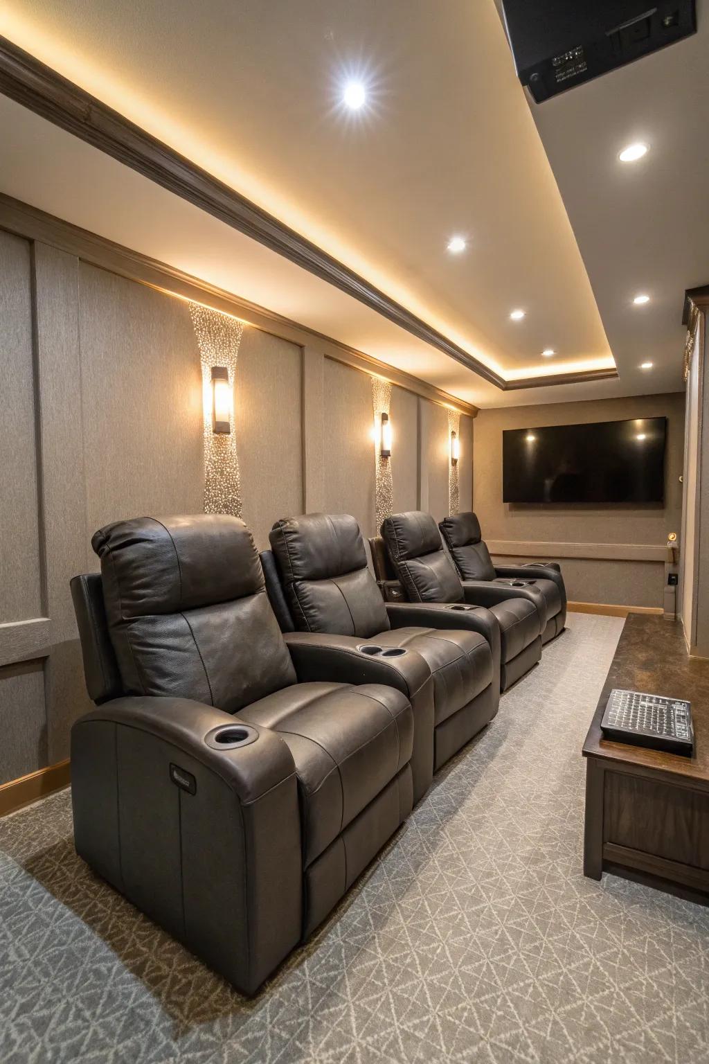 Space-saving recliners offer comfort in compact areas.