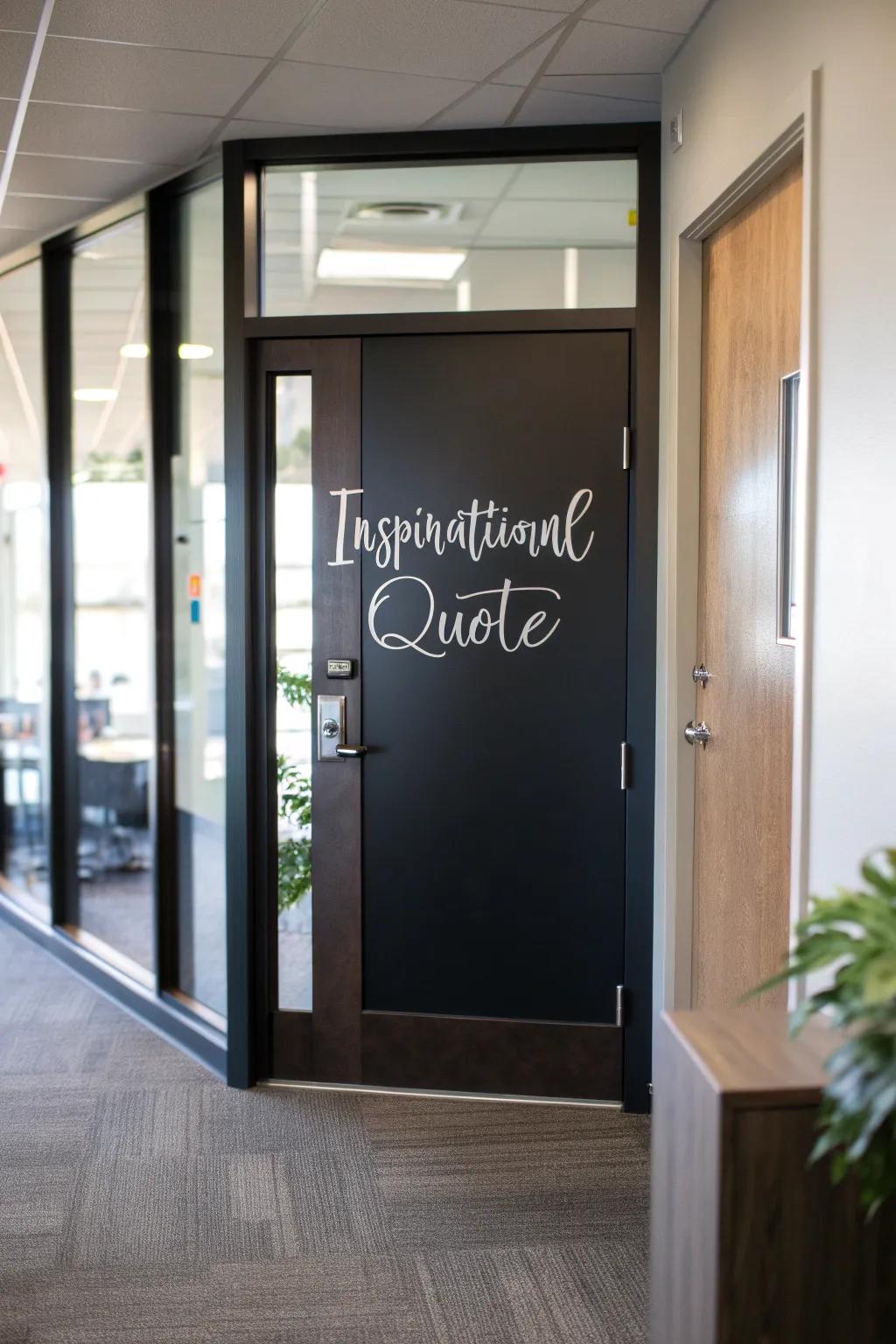 Galvanize your team using an insightful quote showcased on your door.
