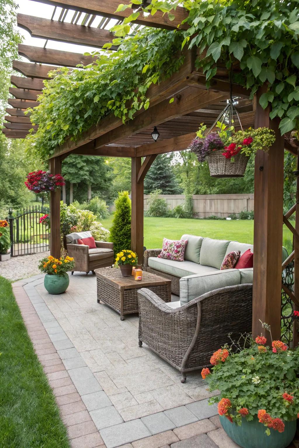 A garden arbor gives shade and flair to your outdoor setting.