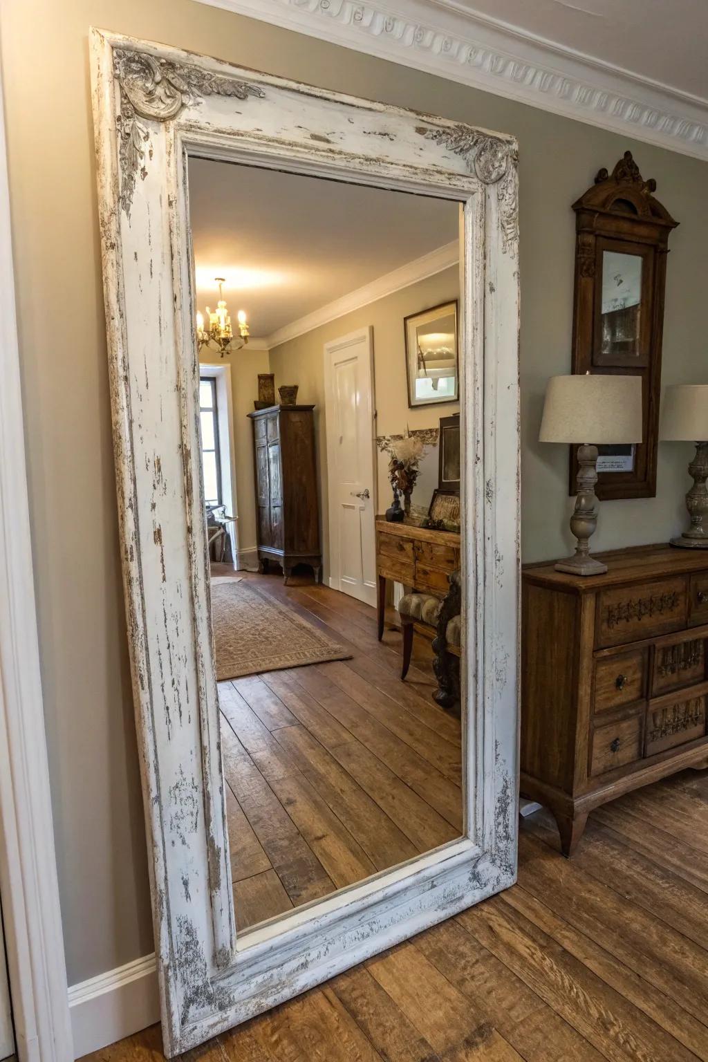 Gain vintage allure using a distressed painting method.