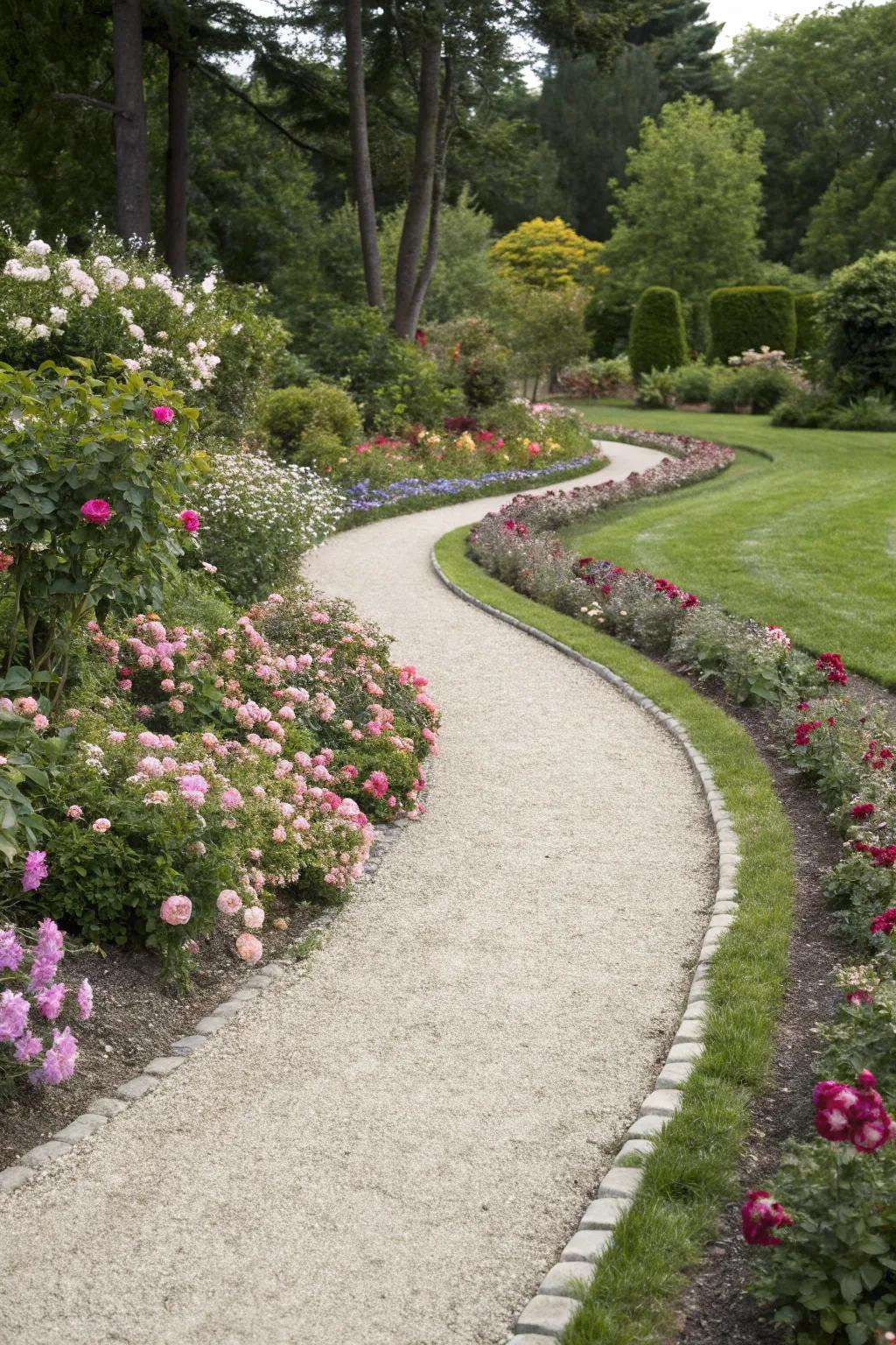Design beautiful paths using small stones.
