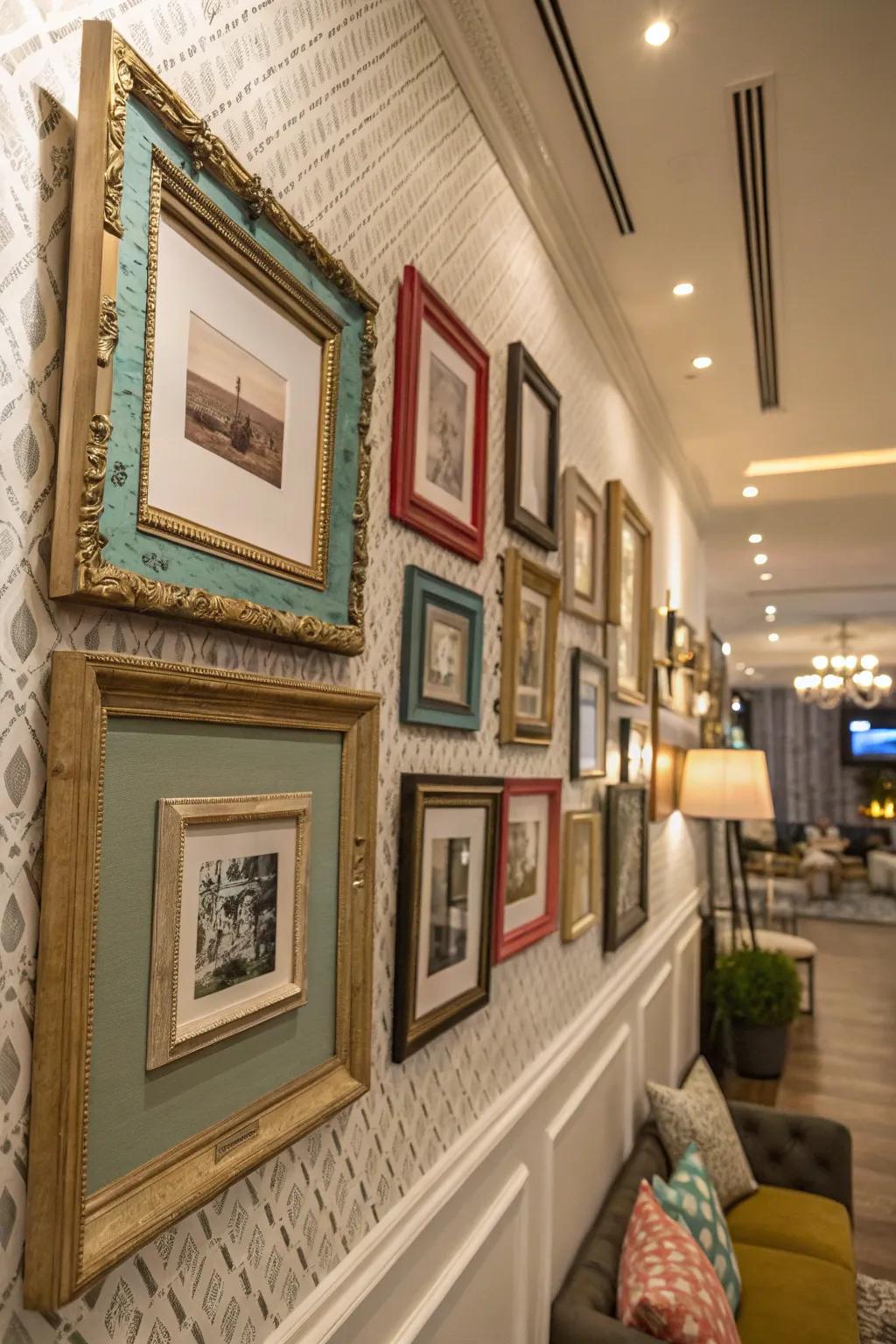 A varied assortment of frames contributing distinctive charm and personality to any setting.