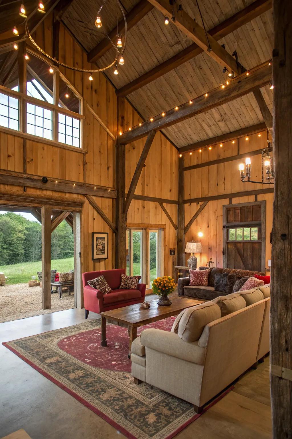 Infuse the charm of countryside living into your pole barn.