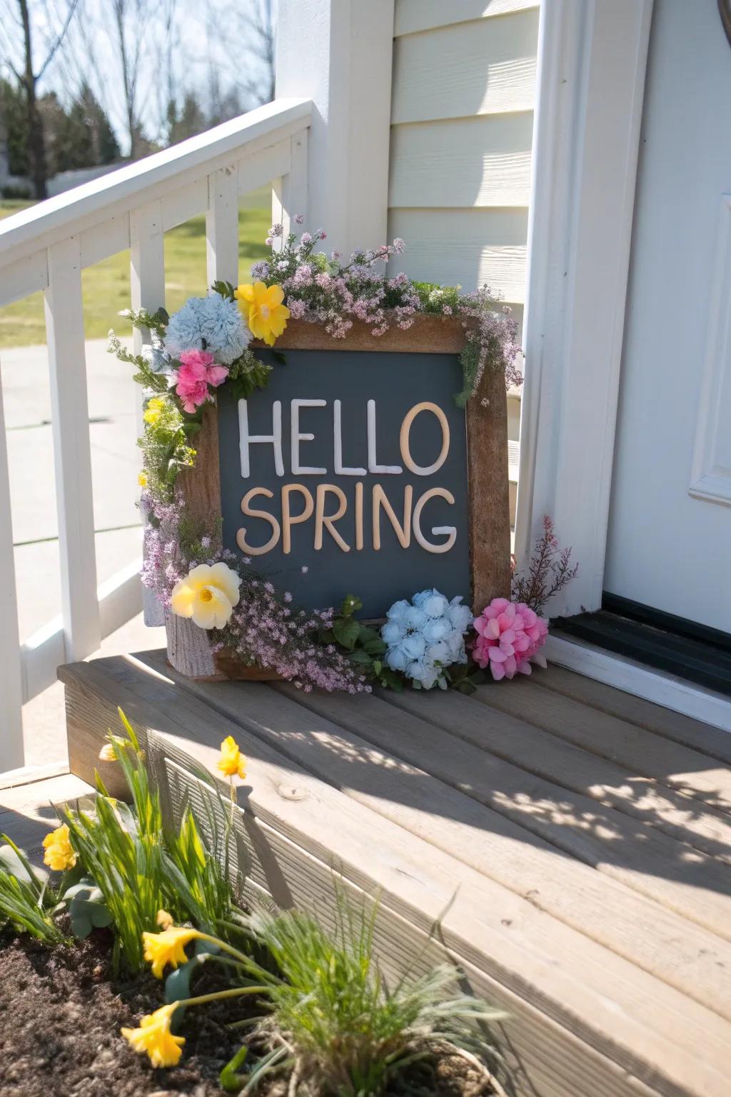 A bright spring-themed board to welcome the new season.