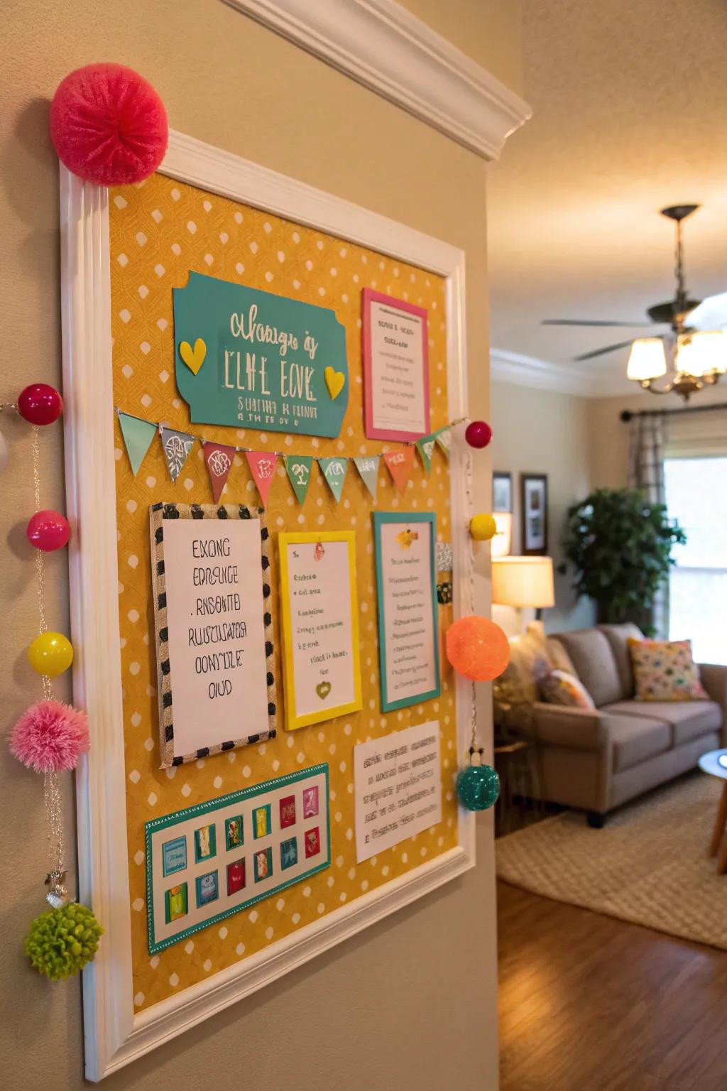 A funny and quirky bulletin board that brings smiles to all.