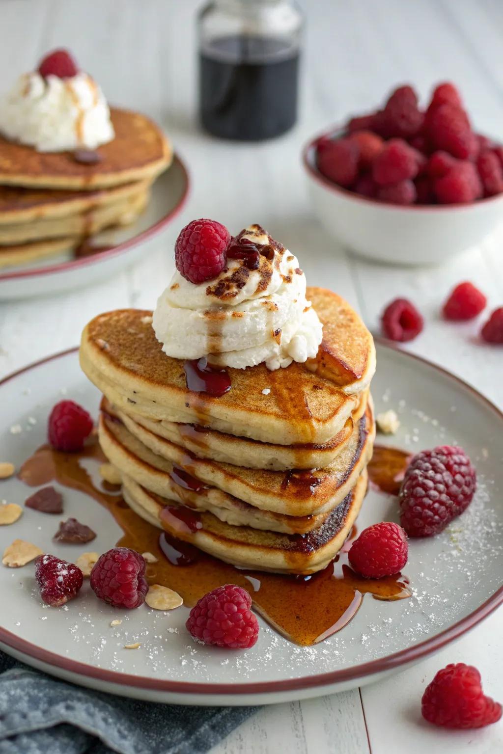 Griddle cakes in playful shapes, bringing affection to every morsel.