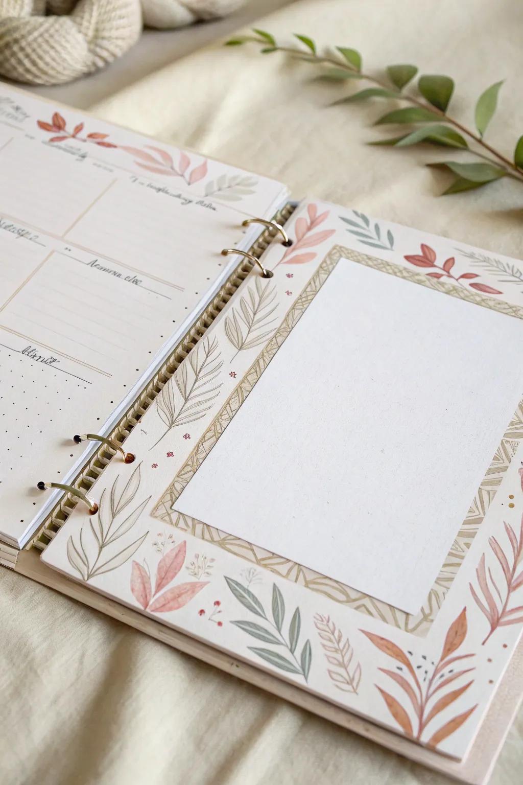 Raise your scrapbook with sensitive lines that outline your recollections delightfully.
