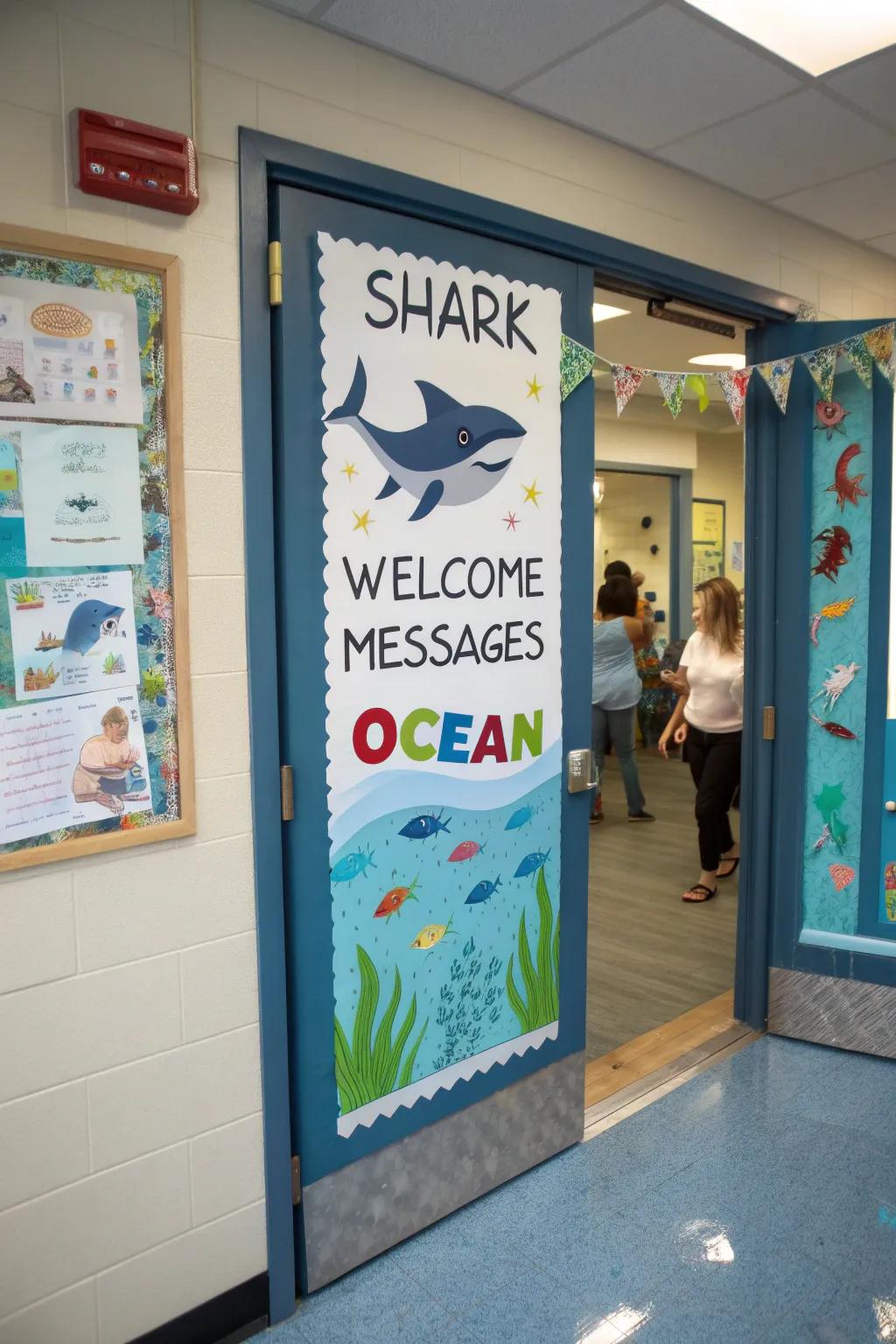 Greet students with a touch of oceanic charm.