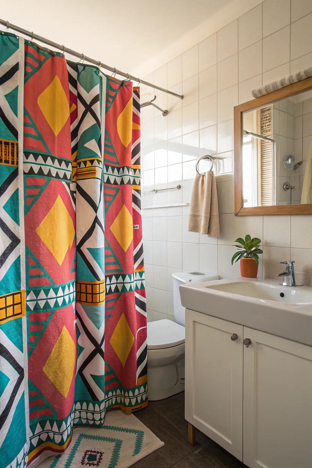 Patterns invigorate and add a personal touch to your bathroom.