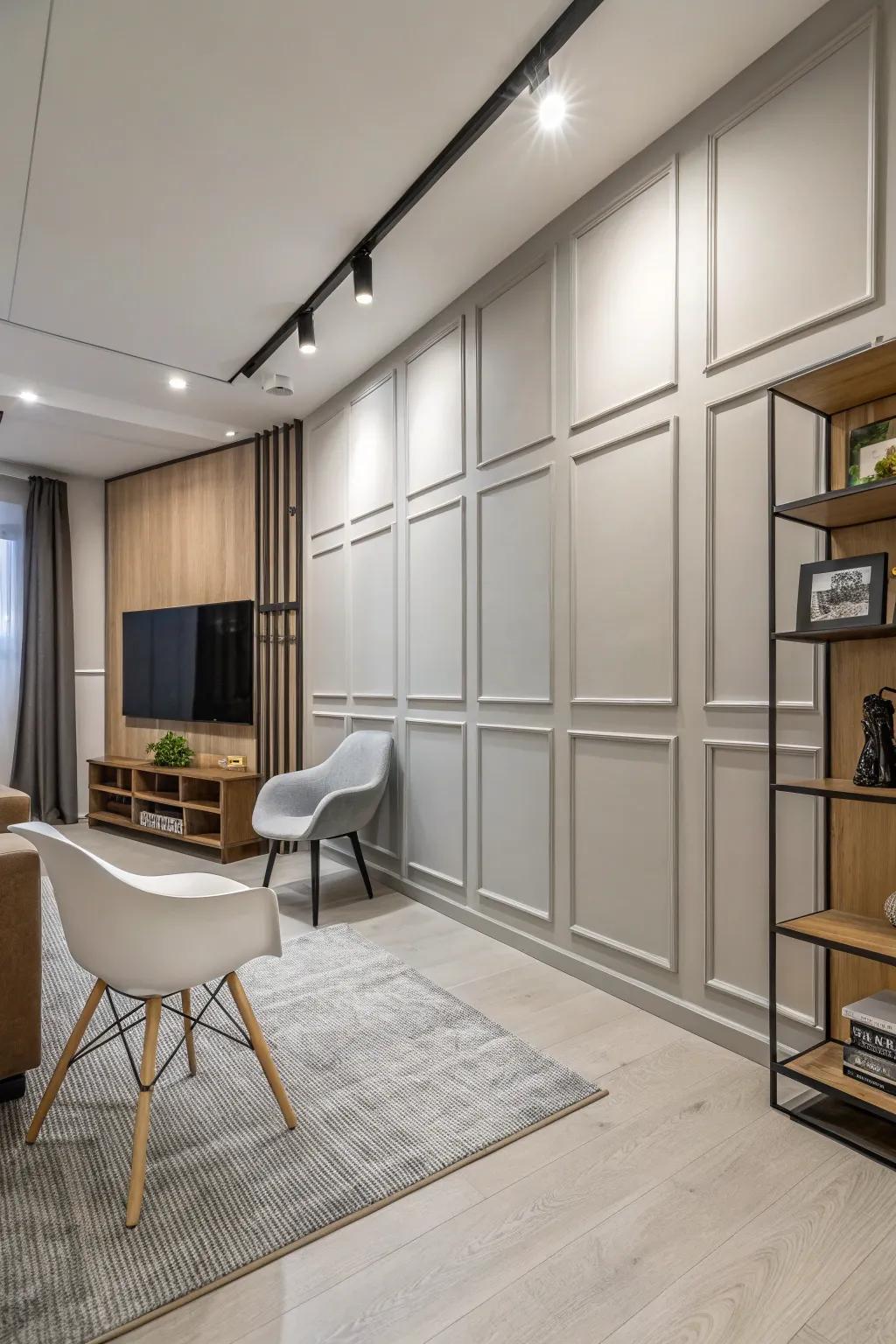 Incorporated baseboards for a consistent, present day look.