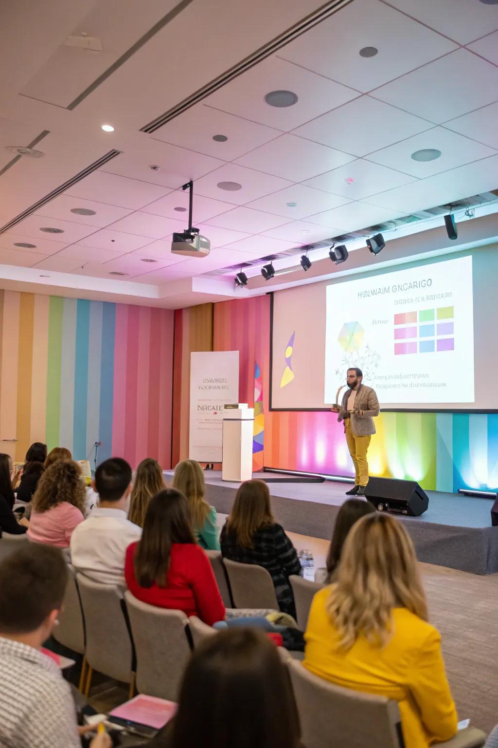 Slides presenting vibrant and muted hue palettes for diverse vibes.