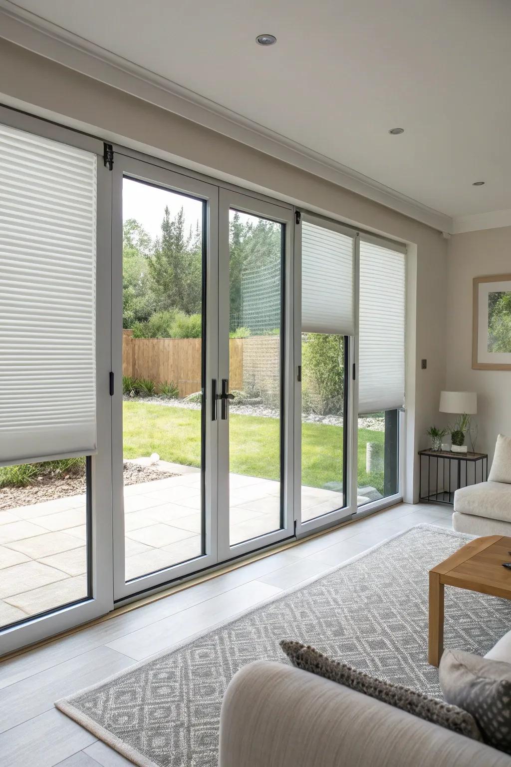 Modern shades provide a tidy, seamless appearance.