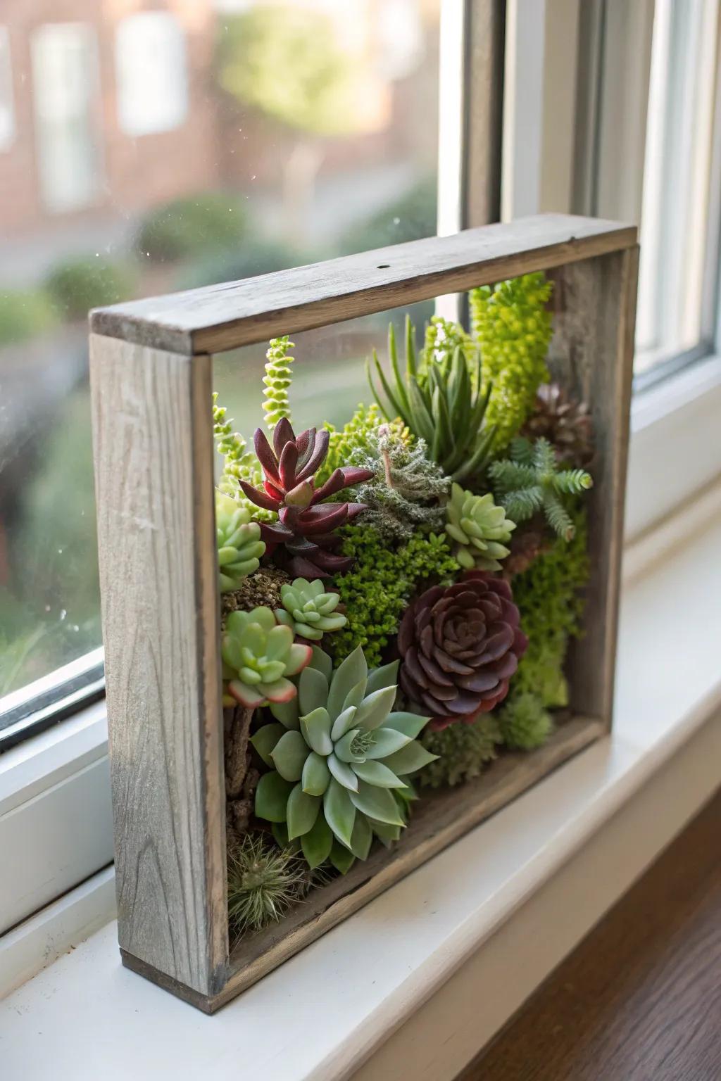 Delight in the charm of nature using a horticultural shadow box.