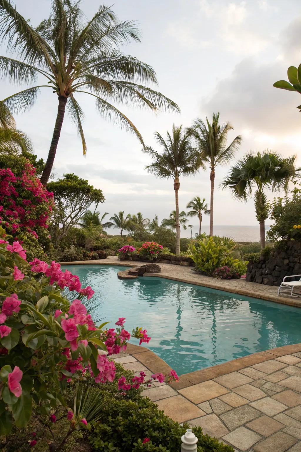 Design your own exotic retreat with your compact pool.