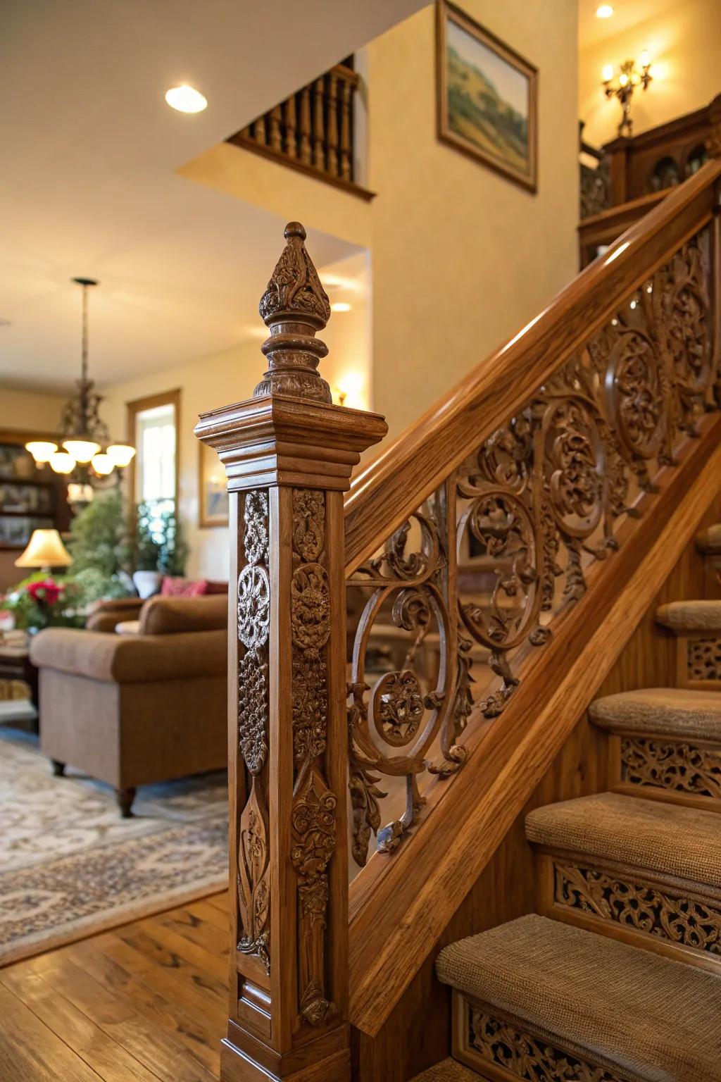Classic wood railings add enduring beauty to your living space.
