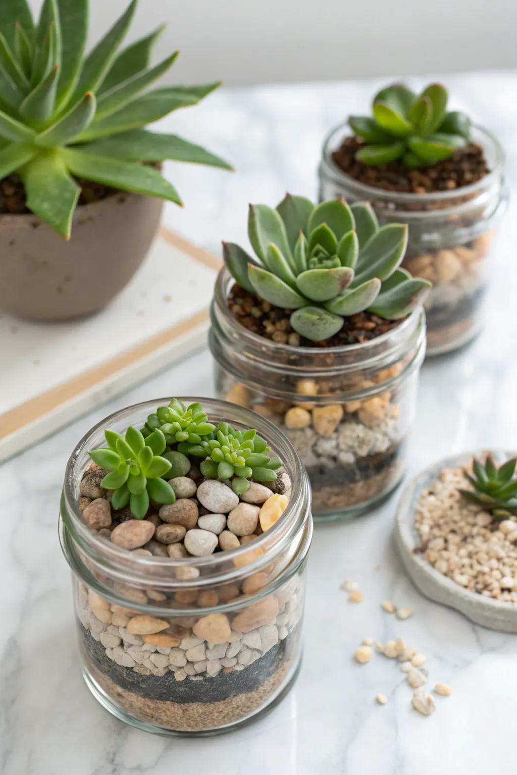 Miniature habitats in crystalline vessels propose a modern variation.