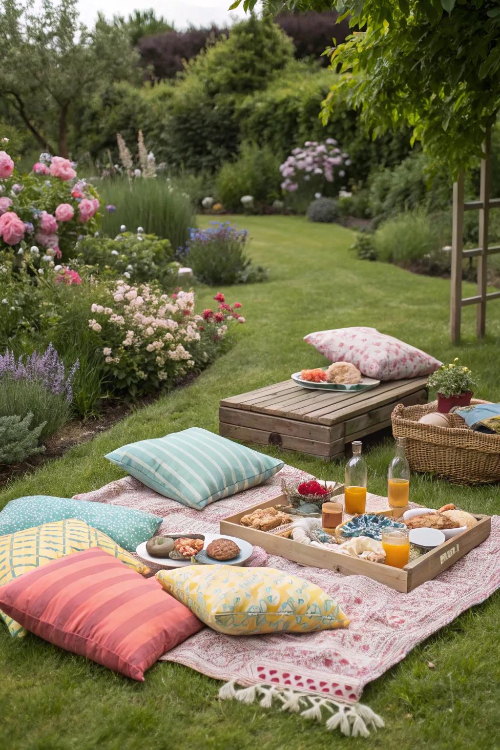 A relaxed garden picnic provides an easy-going yet charming Sweet 16 gathering.