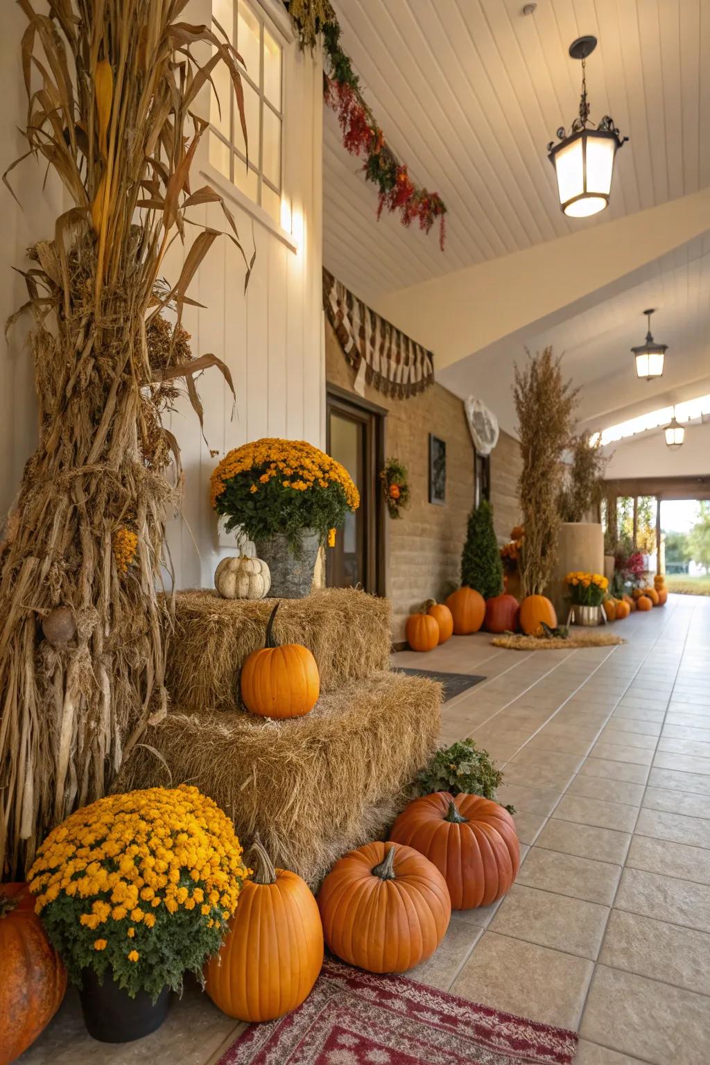 Bring the harvest festival indoors with festive decor.