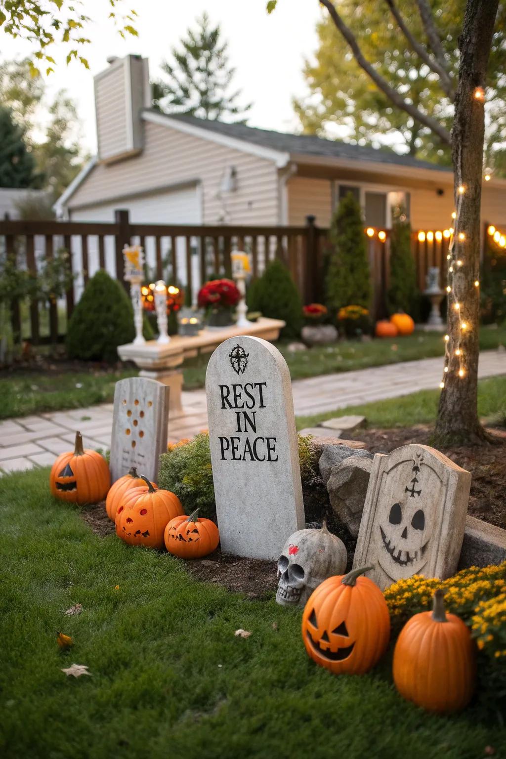 Polystyrene boards provide an adaptable material for designing unique headstones.