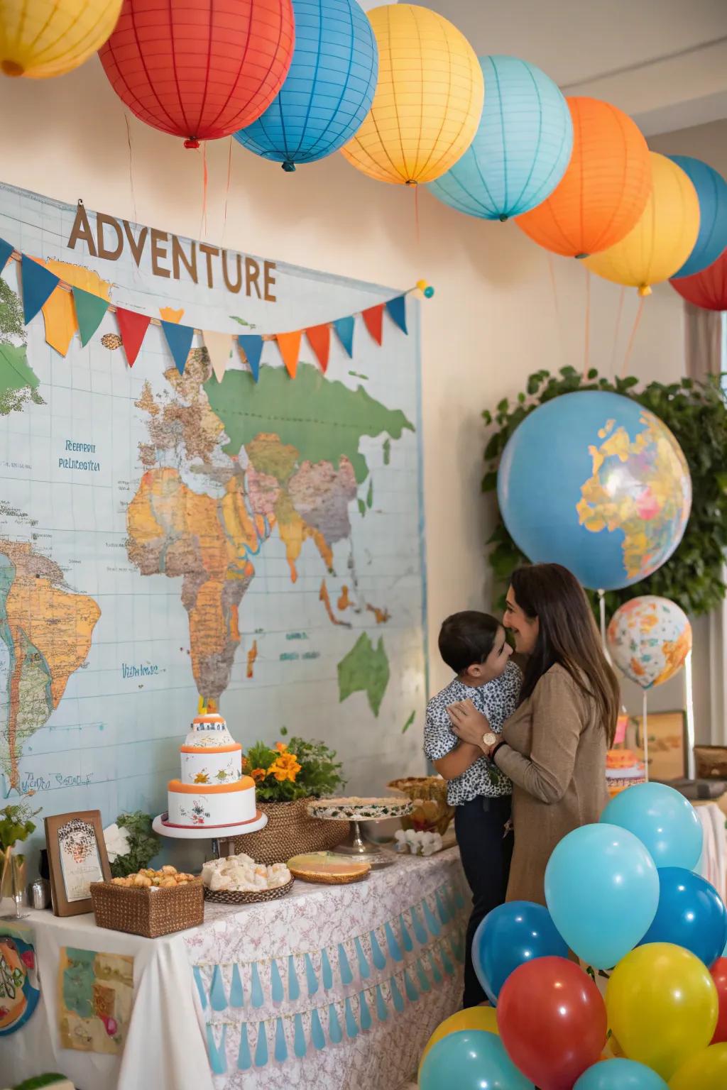 An adventure-themed backdrop that inspires a sense of journey and discovery.